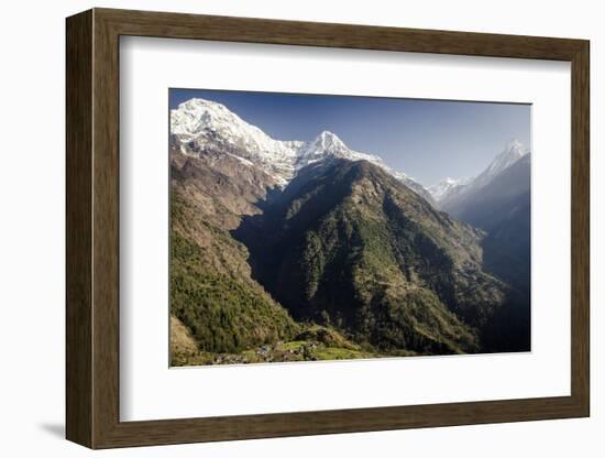 The View from Upper-Chomrong, around 2210M-Andrew Taylor-Framed Photographic Print