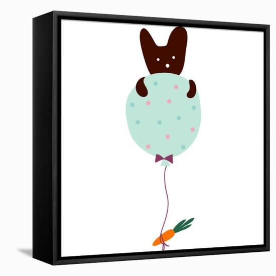 The View of Animal on the Balloon-eastnine-Framed Stretched Canvas