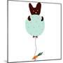 The View of Animal on the Balloon-eastnine-Mounted Premium Giclee Print