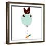 The View of Animal on the Balloon-eastnine-Framed Art Print