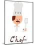 The View of Chef Character-eastnine-Mounted Art Print
