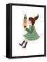 The View of Girl is Holding an Ice Cream-eastnine-Framed Stretched Canvas
