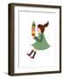 The View of Girl is Holding an Ice Cream-eastnine-Framed Art Print