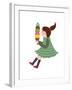 The View of Girl is Holding an Ice Cream-eastnine-Framed Art Print