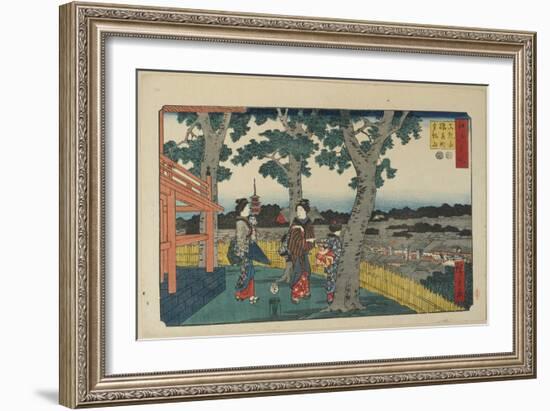 The View of Matuschiyama Hill, Saruwaka District and Kinryuzan Temple, November 1853-Utagawa Hiroshige-Framed Giclee Print