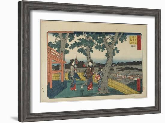 The View of Matuschiyama Hill, Saruwaka District and Kinryuzan Temple, November 1853-Utagawa Hiroshige-Framed Giclee Print