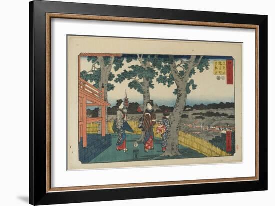 The View of Matuschiyama Hill, Saruwaka District and Kinryuzan Temple, November 1853-Utagawa Hiroshige-Framed Giclee Print