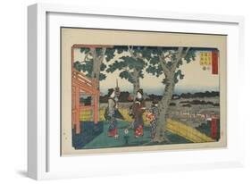 The View of Matuschiyama Hill, Saruwaka District and Kinryuzan Temple, November 1853-Utagawa Hiroshige-Framed Giclee Print