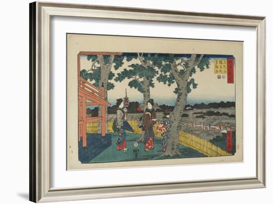 The View of Matuschiyama Hill, Saruwaka District and Kinryuzan Temple, November 1853-Utagawa Hiroshige-Framed Giclee Print