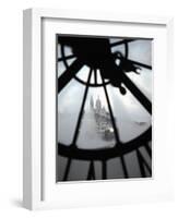 The View of Sacre Coeur Basilica from Clock in Cafe of Musee D'Orsay (Orsay Museum), Paris, France-Bruce Yuanyue Bi-Framed Photographic Print