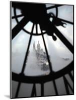 The View of Sacre Coeur Basilica from Clock in Cafe of Musee D'Orsay (Orsay Museum), Paris, France-Bruce Yuanyue Bi-Mounted Photographic Print