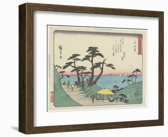 The View of Shiomi Hill in Shirosuga, 1837-1844-Utagawa Hiroshige-Framed Giclee Print