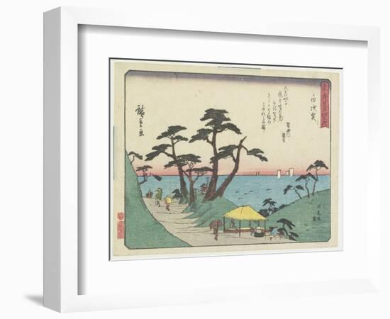 The View of Shiomi Hill in Shirosuga, 1837-1844-Utagawa Hiroshige-Framed Giclee Print