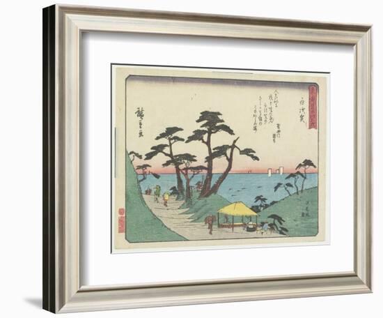 The View of Shiomi Hill in Shirosuga, 1837-1844-Utagawa Hiroshige-Framed Giclee Print