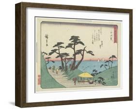 The View of Shiomi Hill in Shirosuga, 1837-1844-Utagawa Hiroshige-Framed Giclee Print