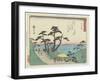 The View of Shiomi Hill in Shirosuga, 1837-1844-Utagawa Hiroshige-Framed Giclee Print