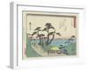 The View of Shiomi Hill in Shirosuga, 1837-1844-Utagawa Hiroshige-Framed Giclee Print