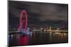 The view of the London Eye, River Thames and Big Ben from the Golden Jubilee Bridge, London, Englan-Paul Porter-Mounted Photographic Print