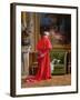 The View (Oil on Canvas)-Jean or Jehan Georges Vibert-Framed Giclee Print