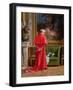 The View (Oil on Canvas)-Jean or Jehan Georges Vibert-Framed Giclee Print