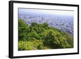 The View Out over Sapporo City from the Summit of Mt Maruyama, Hokkaido, Japan-Paul Dymond-Framed Photographic Print