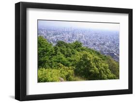 The View Out over Sapporo City from the Summit of Mt Maruyama, Hokkaido, Japan-Paul Dymond-Framed Photographic Print