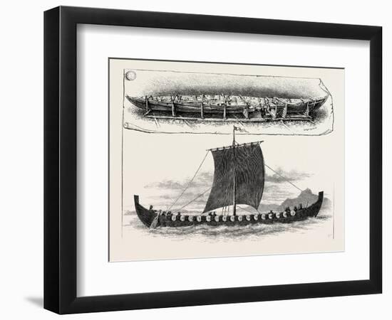 The Viking's Ship-null-Framed Premium Giclee Print
