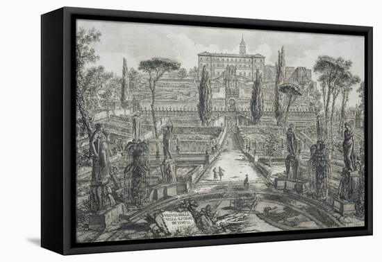 The Villa D'Este at Tivoli-Giovanni Battista Piranesi-Framed Stretched Canvas