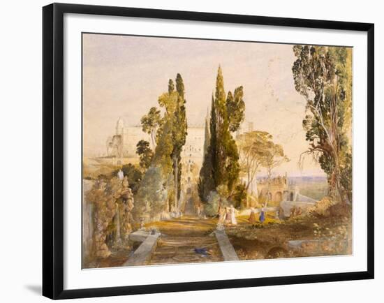 The Villa D'Este, Tivoli, 1837-Samuel Palmer-Framed Giclee Print