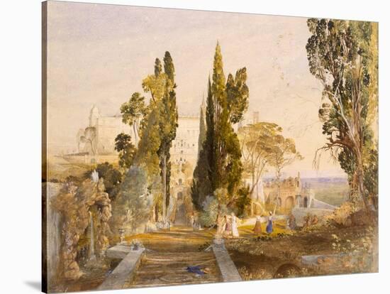 The Villa D'Este, Tivoli, 1837-Samuel Palmer-Stretched Canvas