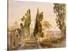 The Villa D'Este, Tivoli, 1837-Samuel Palmer-Stretched Canvas