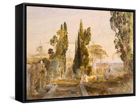 The Villa D'Este, Tivoli, 1837-Samuel Palmer-Framed Stretched Canvas