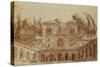 The Villa Farnese, Rome-Hubert Robert-Stretched Canvas