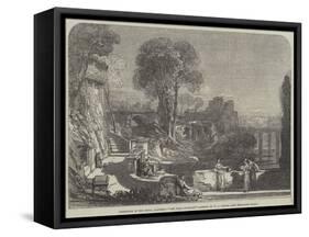 The Villa Fountain-William Leighton Leitch-Framed Stretched Canvas