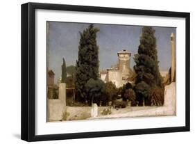 The Villa Malta, Rome, 1860S-Frederic Leighton-Framed Giclee Print