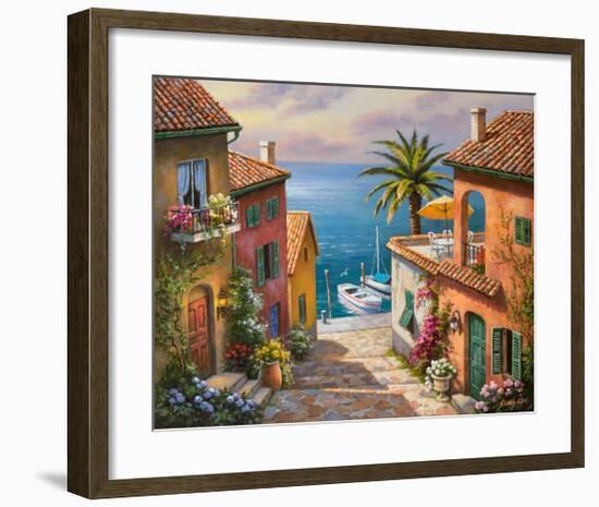 The Villa’s Private Dock-Sung Kim-Framed Art Print