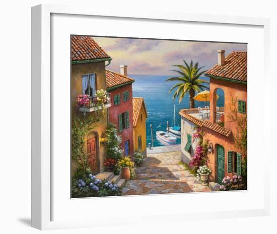 The Villa’s Private Dock-Sung Kim-Framed Art Print