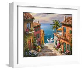 The Villa’s Private Dock-Sung Kim-Framed Art Print