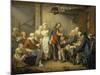 The Village Agreement-Jean Baptiste Greuze-Mounted Giclee Print