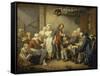 The Village Agreement-Jean Baptiste Greuze-Framed Stretched Canvas