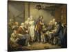 The Village Agreement-Jean Baptiste Greuze-Stretched Canvas