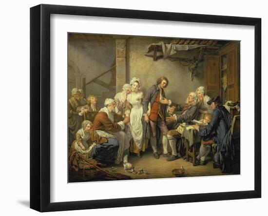 The Village Agreement-Jean Baptiste Greuze-Framed Giclee Print