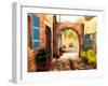 The Village Archway-Alonzo Saunders-Framed Art Print