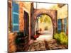 The Village Archway-Alonzo Saunders-Mounted Art Print