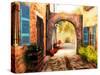 The Village Archway-Alonzo Saunders-Stretched Canvas