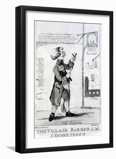 The Village Barber L. M. Inglaterra-Henry William Bunbury-Framed Giclee Print