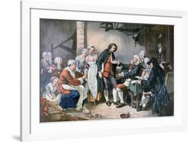 The Village Betrothal, 1892-Jean-Baptiste Greuze-Framed Giclee Print