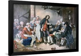 The Village Betrothal, 1892-Jean-Baptiste Greuze-Framed Giclee Print