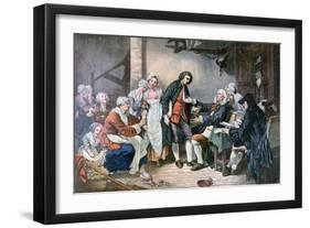 The Village Betrothal, 1892-Jean-Baptiste Greuze-Framed Giclee Print