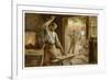 The Village Blacksmith in His Smithy-Herbert Dicksee-Framed Premium Giclee Print